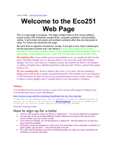 Welcome to the Eco251 Web Page