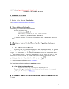 A. Parameter Estimation  1. Review of the Normal Distribution