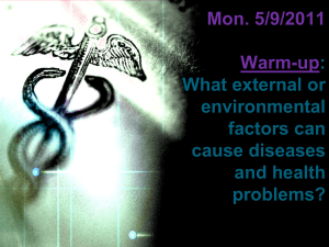 Mon. 5/9/2011 Warm-up : What external or