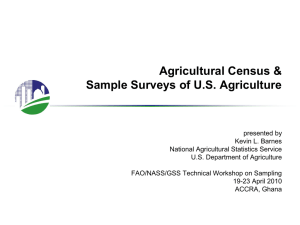 Agricultural Census &amp; Sample Surveys of U.S. Agriculture