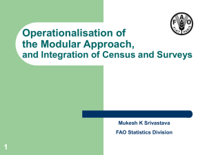 Operationalisation of the Modular Approach, and Integration of Census and Surveys 1