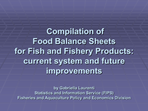 Compilation of Food Balance Sheets for Fish and Fishery Products: