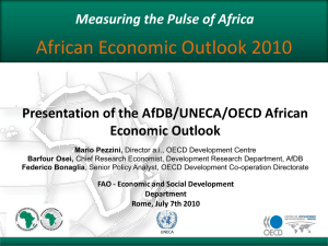 African Economic Outlook 2010 Presentation of the AfDB/UNECA/OECD African Economic Outlook