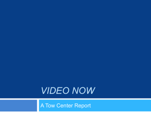 VIDEO NOW A Tow Center Report