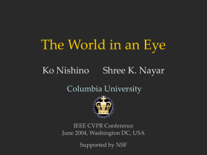 The World in an Eye Columbia University IEEE CVPR Conference