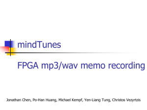 mindTunes FPGA mp3/wav memo recording