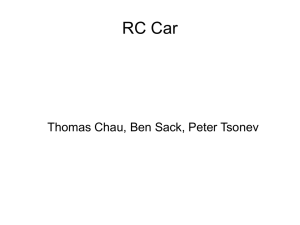 RC Car Thomas Chau, Ben Sack, Peter Tsonev