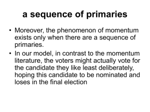 a sequence of primaries