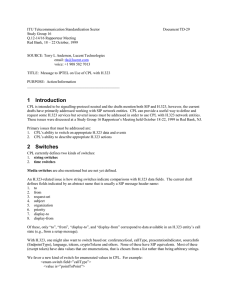 ITU Telecommunication Standardization Sector  Document TD-29 Study Group 16