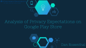 Analysis of Privacy Expectations on Google Play Store Dan Rosenthal