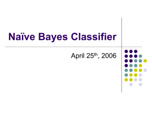 Naïve Bayes Classifier April 25 , 2006 th