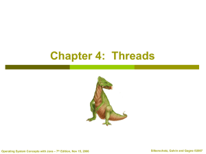 Chapter 4:  Threads – 7 Silberschatz, Galvin and Gagne ©2007