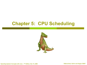 Chapter 5:  CPU Scheduling – 7 Silberschatz, Galvin and Gagne ©2007