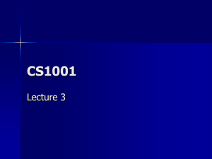 CS1001 Lecture 3