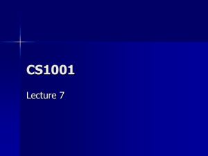 CS1001 Lecture 7