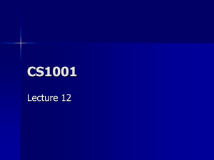 CS1001 Lecture 12
