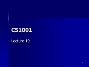 CS1001 Lecture 19 1