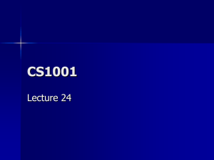 CS1001 Lecture 24