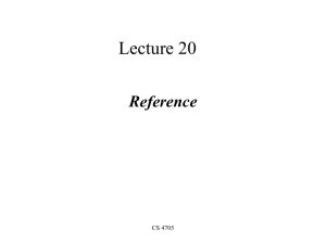 Lecture 20 Reference CS 4705