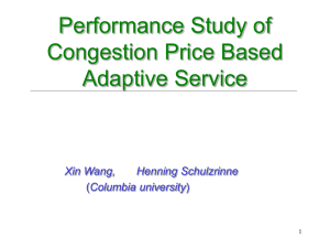 Performance Study of Congestion Price Based Adaptive Service