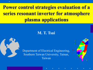 Power control strategies evaluation of a series resonant inverter for atmosphere