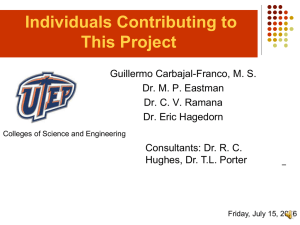 Individuals Contributing to This Project