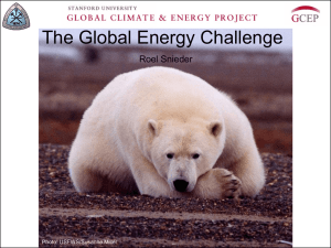 The Global Energy Challenge Roel Snieder Photo: USFWS/Susanne Miller