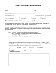 Administrative Faculty Evaluation Form