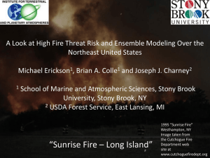 A Look at High Fire Threat Risk and Ensemble Modeling... Northeast United States Michael Erickson