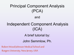 Principal Component Analysis (PCA) Independent Component Analysis (ICA)