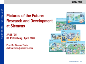 Pictures of the Future: Research and Development at Siemens s