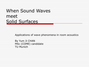 When Sound Waves meet Solid Surfaces Applications of wave phenomena in room acoustics
