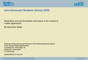 Joint Advanced Students School 2005 mobile applications By Alexander Stage