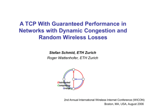 A TCP With Guaranteed Performance in Networks with Dynamic Congestion and