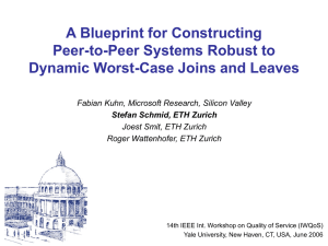 A Blueprint for Constructing Peer-to-Peer Systems Robust to
