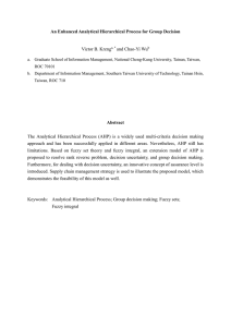 An Enhanced Analytical Hierarchical Process for Group Decision  Victor B. Kreng