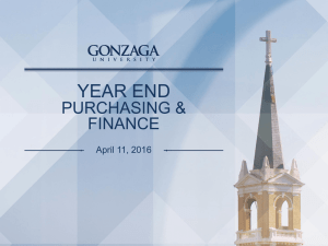 YEAR END PURCHASING &amp; FINANCE April 11, 2016