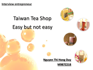 Taiwan Tea Shop Easy but not easy Interview entrepreneur Nguyen Thi Hong Duy