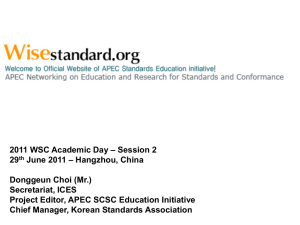 – Session 2 2011 WSC Academic Day – Hangzhou, China 29