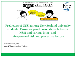 Predictors of NSSI among New Zealand university