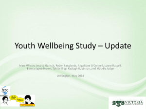 Youth Wellbeing Study – Update