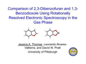 Comparison of 2,3-Dibenzofuran and 1,3- Benzodioxole Using Rotationally