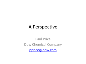 A Perspective Paul Price Dow Chemical Company