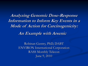 Analyzing Genomic Dose-Response Information to Inform Key Events in a