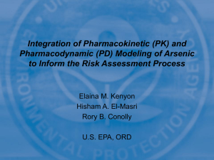 Integration of Pharmacokinetic (PK) and Pharmacodynamic (PD) Modeling of Arsenic