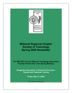 Midwest Regional Chapter Society of Toxicology Spring 2006 Newsletter