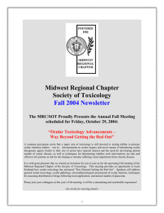 Midwest Regional Chapter Society of Toxicology Fall 2004 Newsletter