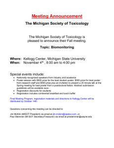 Meeting Announcement The Michigan Society of Toxicology