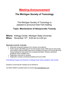 Meeting Announcement The Michigan Society of Toxicology