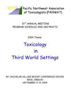 Toxicology in Third World Settings 21